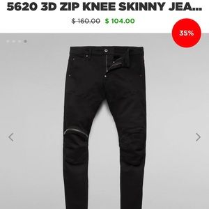 G Star Raw 5620 3D Zip Skinny Jeans 34x30